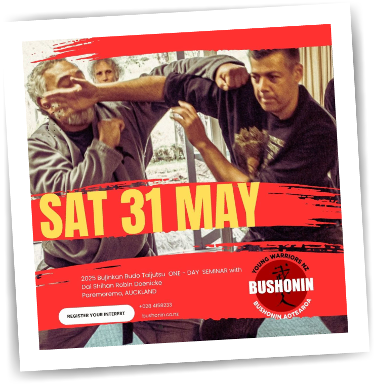 Bushonin white ninjutsu gear laid out.